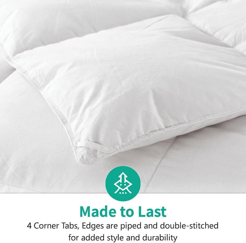 APSMILE Lightweight Down Fiber Comforter Full/Queen, 100% Cotton Duvet Insert