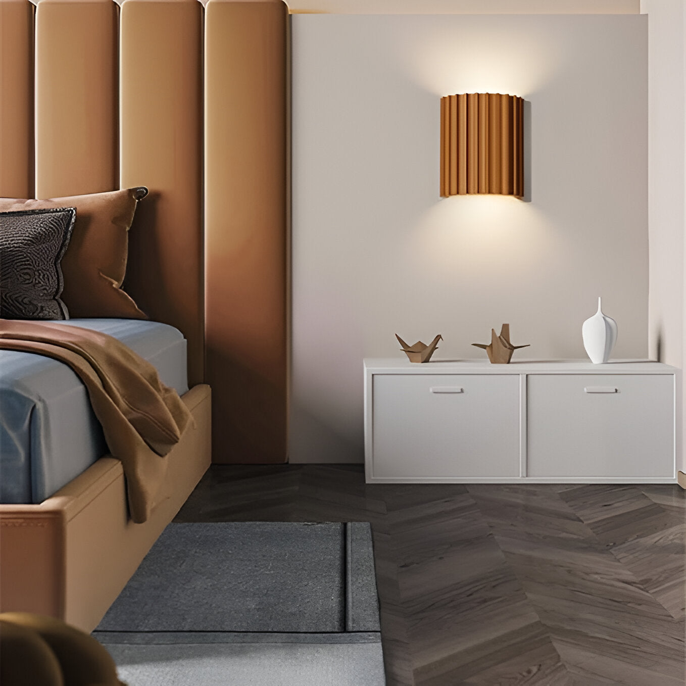 Nordic Resin Plaster Shade Wall Light With Up And Down Glow