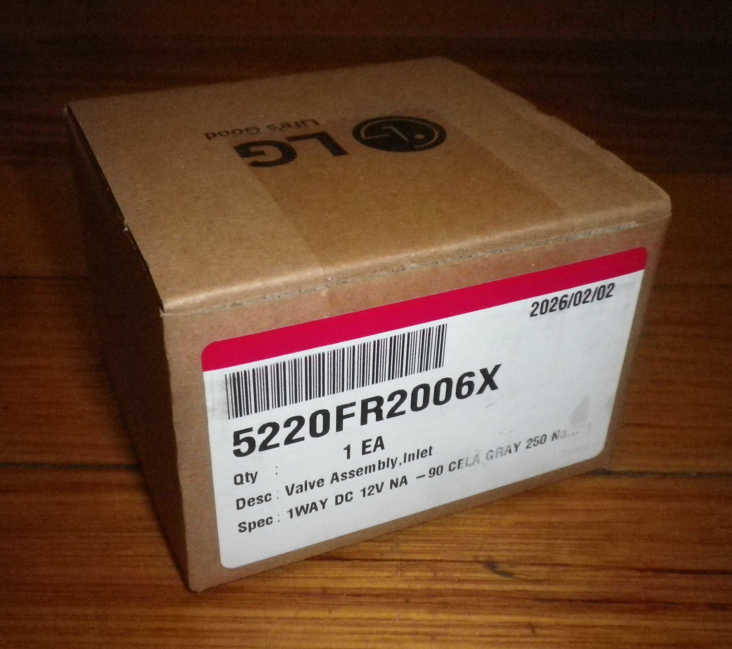 LG 10mm Straight Through Single 12volt Hot Inlet Valve - Part # 5220FR2006X