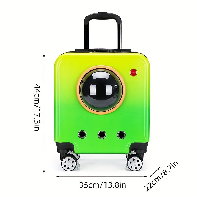 Premium PVC Pet Travel Carrier with Wheels-JEYA