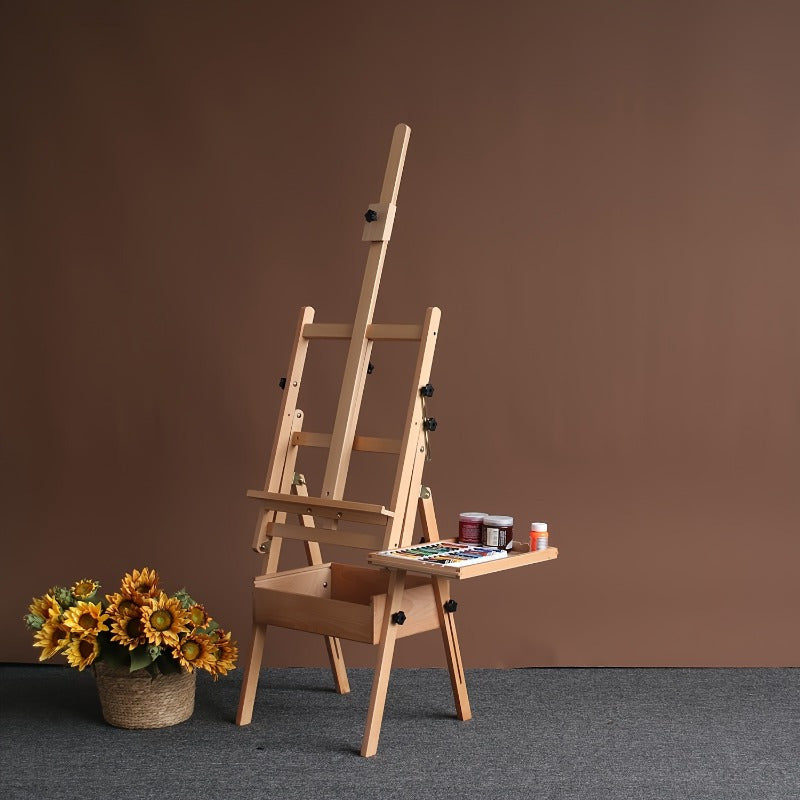 Premium Beechwood Easel with Sliding-Out Storage Box - AX9U