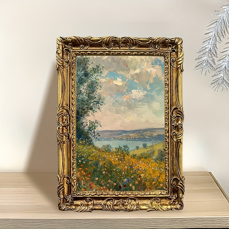 Vintage French Embossed Resin Photo Frame - L2EN