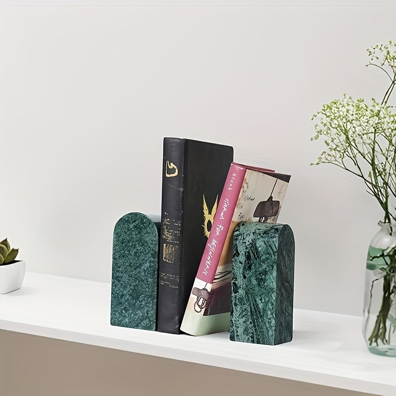 Elegant Green Italian Marble Bookshelf - H2EC