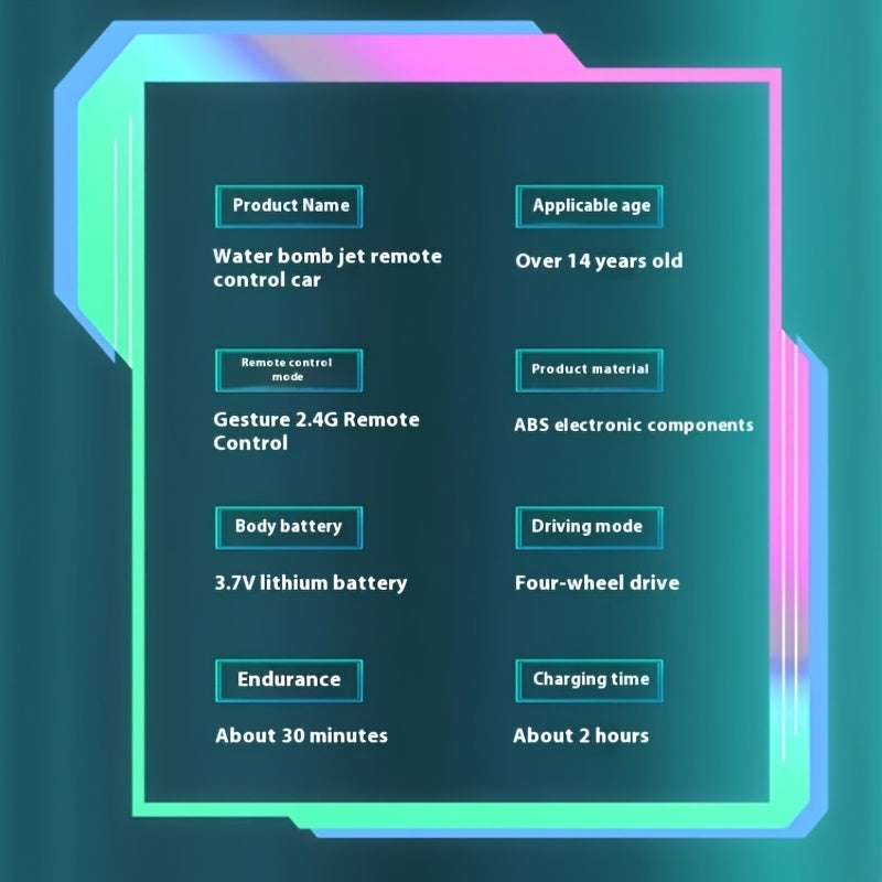 Gesture Control Water Bomb Tank RC Car