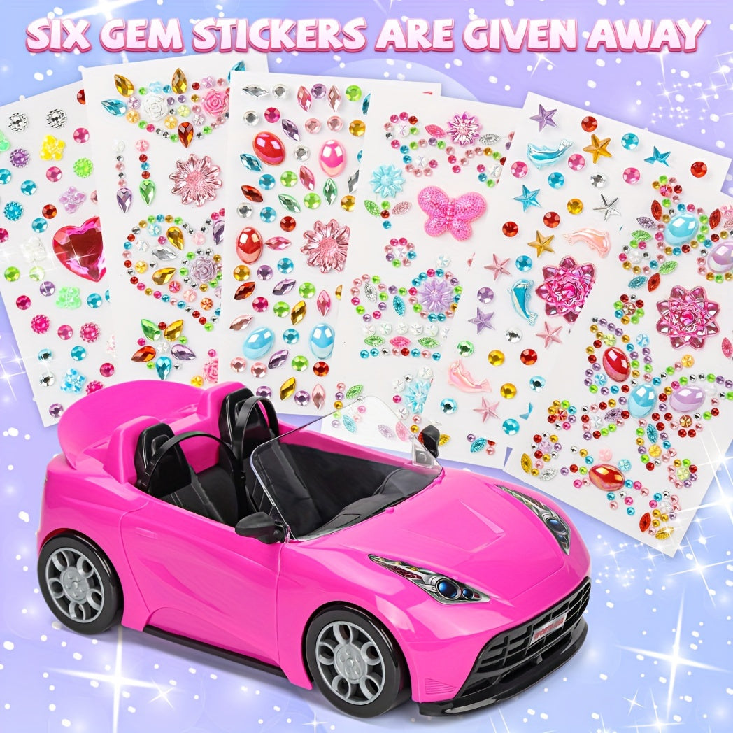 DIY Sticker Princess Sports Car  Fits 2921 cm Dolls-1S6H