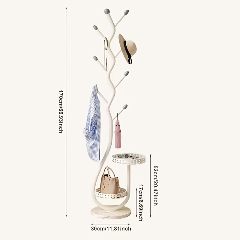 Freestanding Metal Clothes Rack with Shelf for Home TJR5K7Y