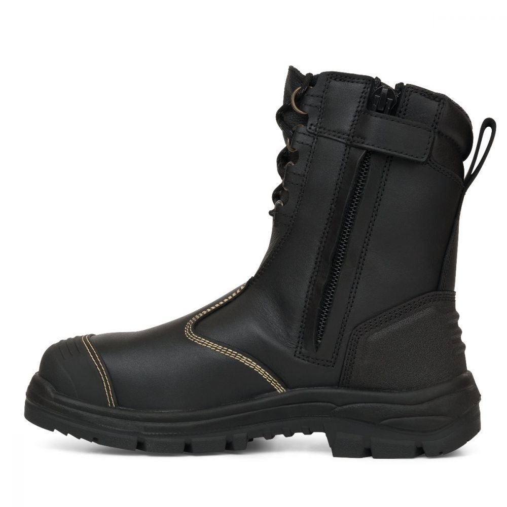 Oliver 200mm Hi-leg Black Zip Sided Boot
