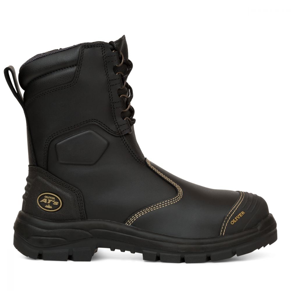 Oliver 200mm Hi-leg Black Zip Sided Boot