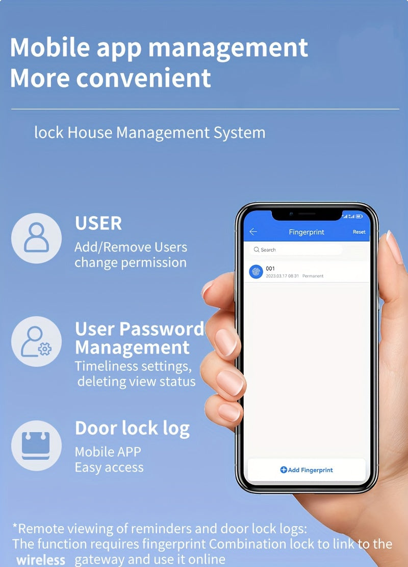 Smart Home Security Fingerprint Door Lock- HMT12M2
