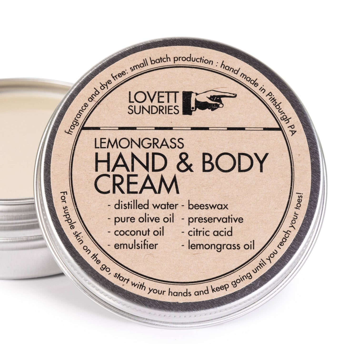 Lovett Sundries - Hand and Body Cream - Travel Size: Peppermint Rosemary