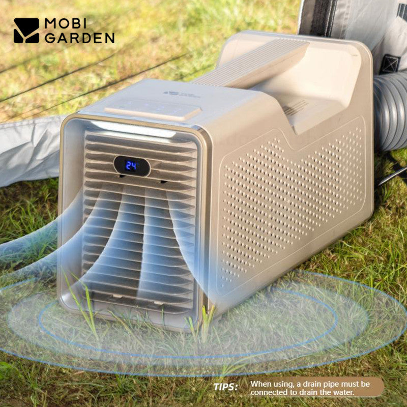 MOBI GARDEN Mobile Air Conditioner Outdoor Portable Fan Integrated Car Cooler 450W Cooling Camping Tent Indoor Car Cooling Fan With Built-in Lighting