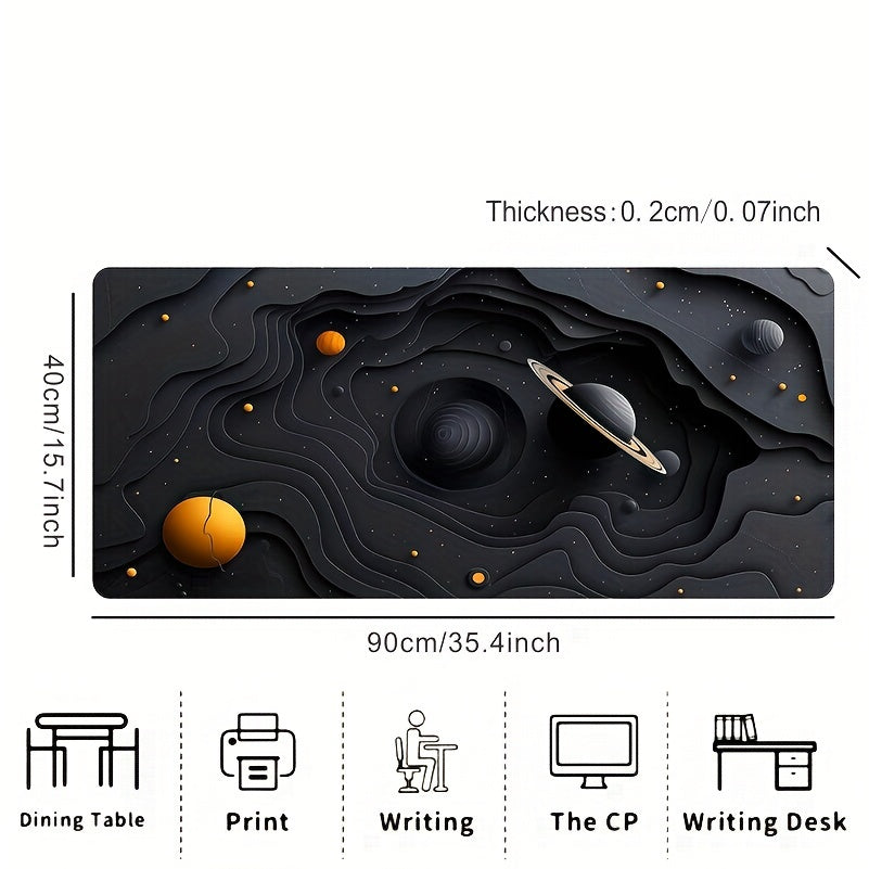 Galactic Space Planet Gaming Mouse Pad, Large TJR6L7P