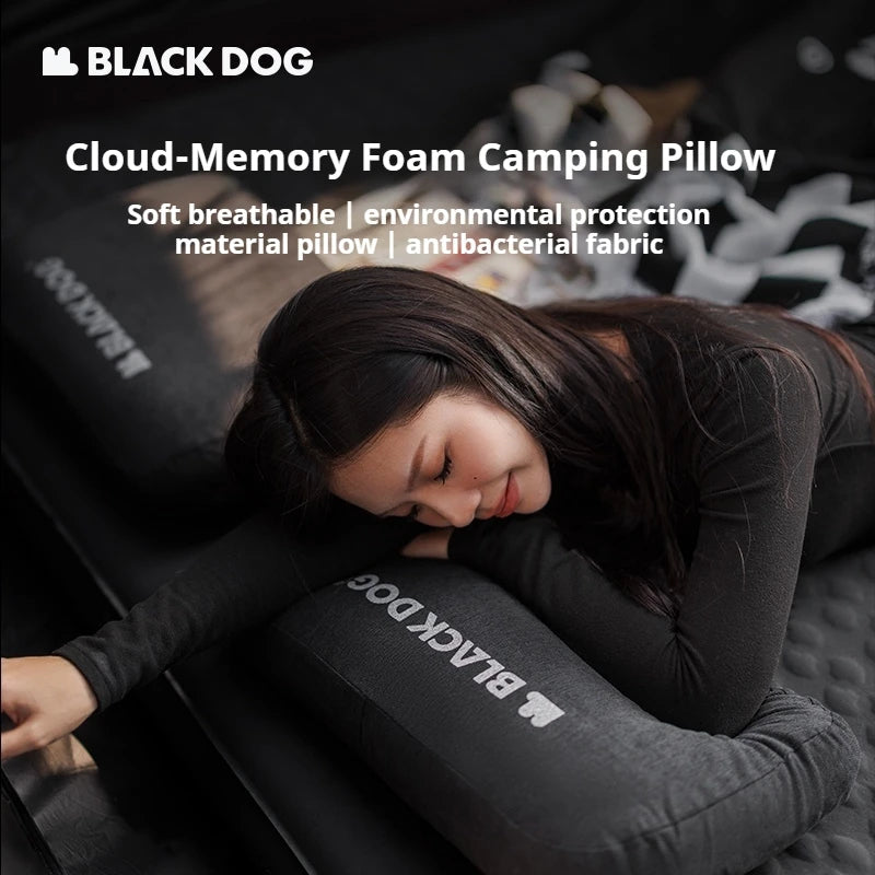 BLACKDOG Cloud-Memory Foam Camping Pillow Self Inflating Pillow Sponge Foam Portable Ultralight Air Cushion Business Trip Waist Cushion Neck Pillow