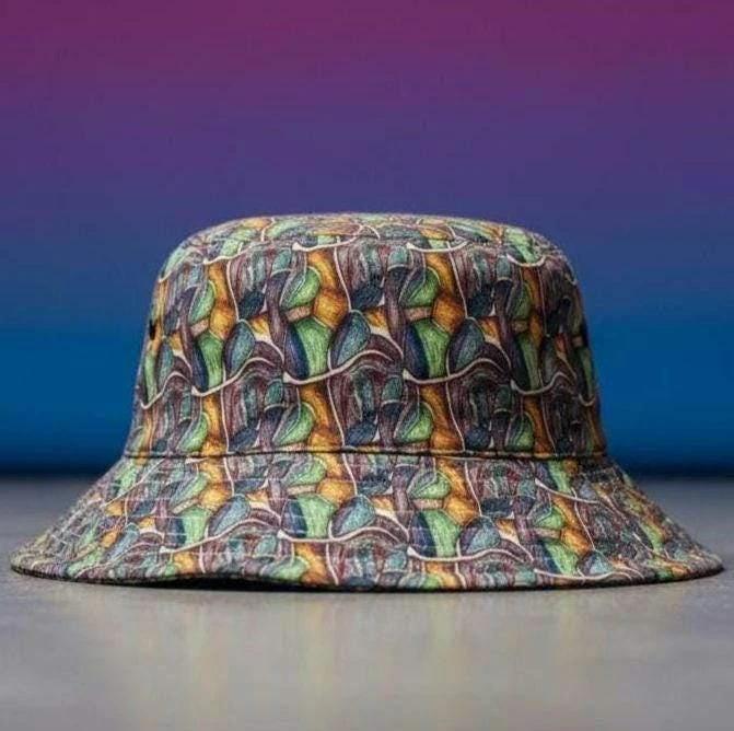 Swamp Tour AOP Bucket Hat | Organic Abstract Print Outdoor Sun Hat — Made in USA