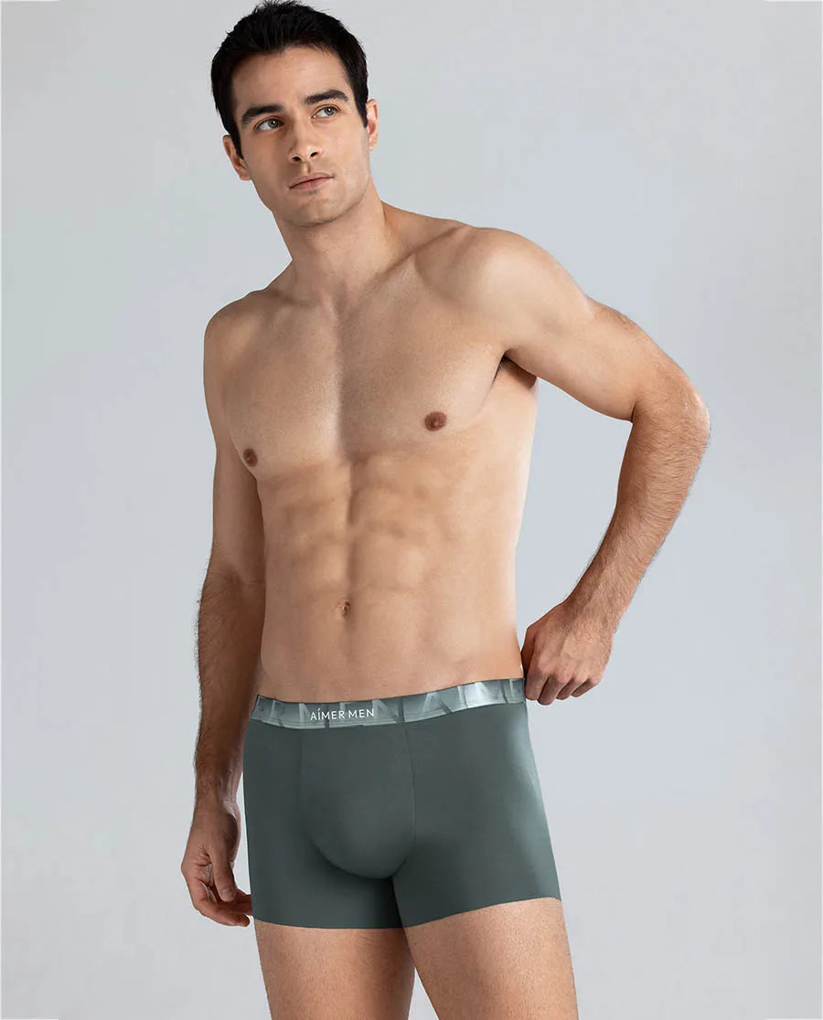 Aimer Men Logo Silky Cool Feeling Trunk