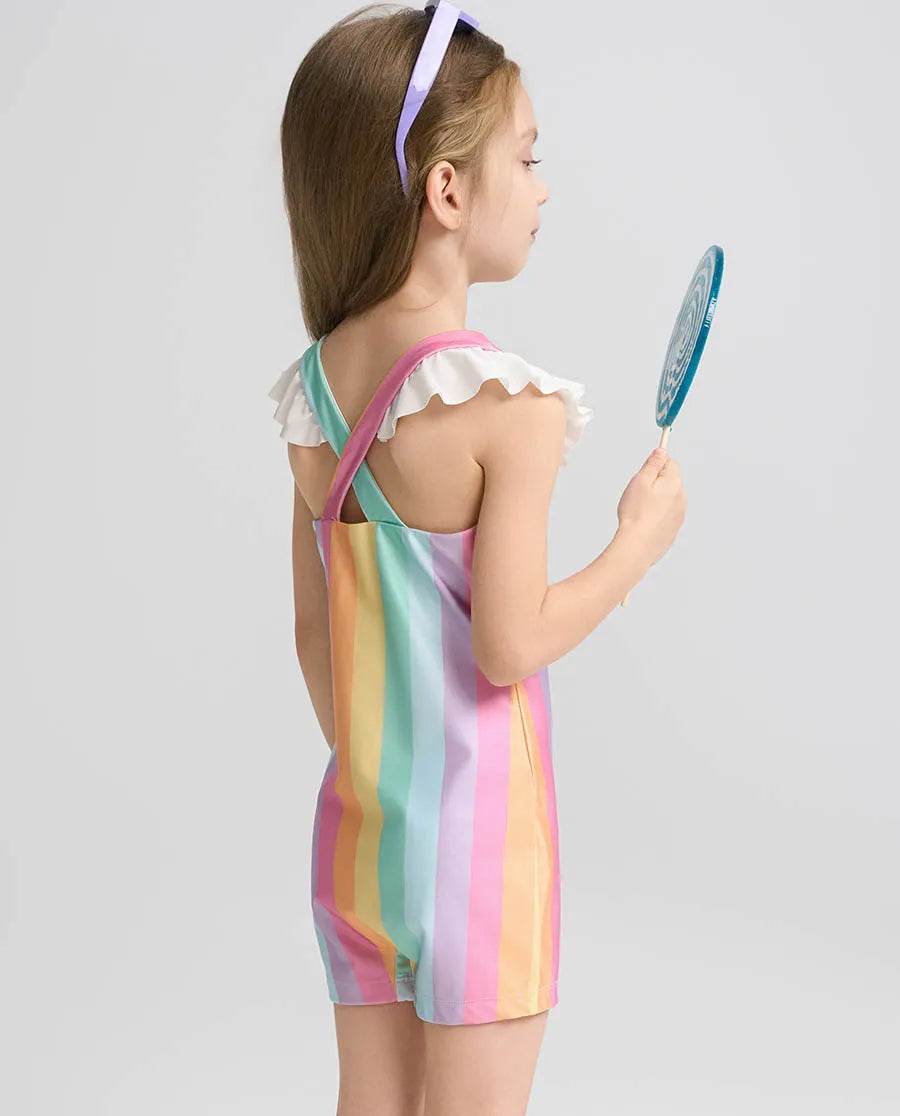 Aimer Kids Rainbow One-Piece Colorful Swimsuit Set