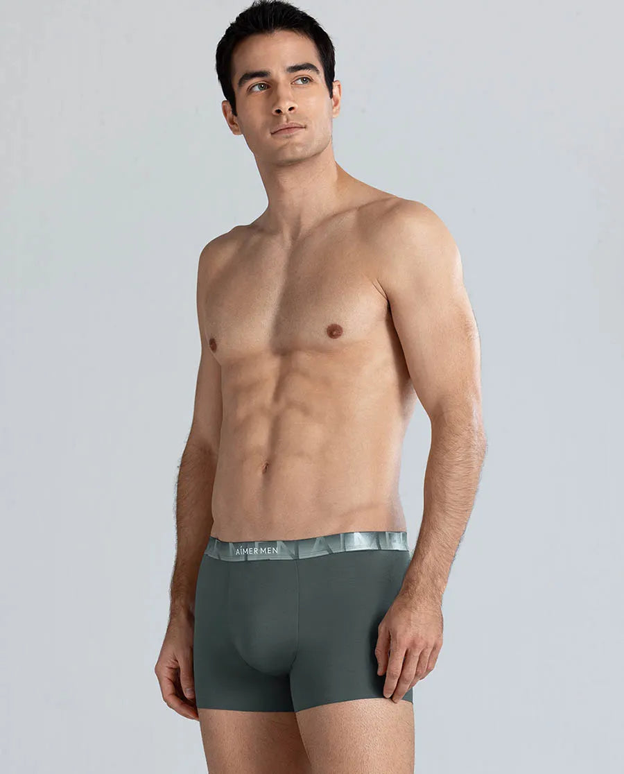 Aimer Men Logo Silky Cool Feeling Trunk