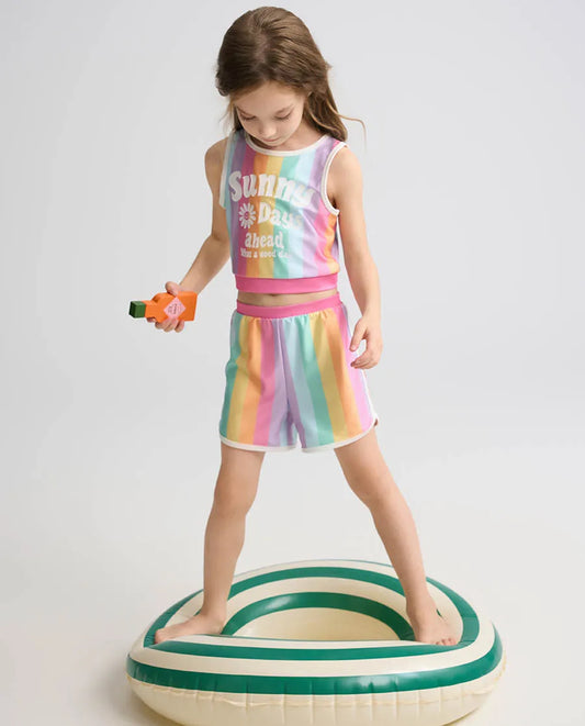 Aimer Kids Colorful 3-Pieces Separate Swimsuit Set