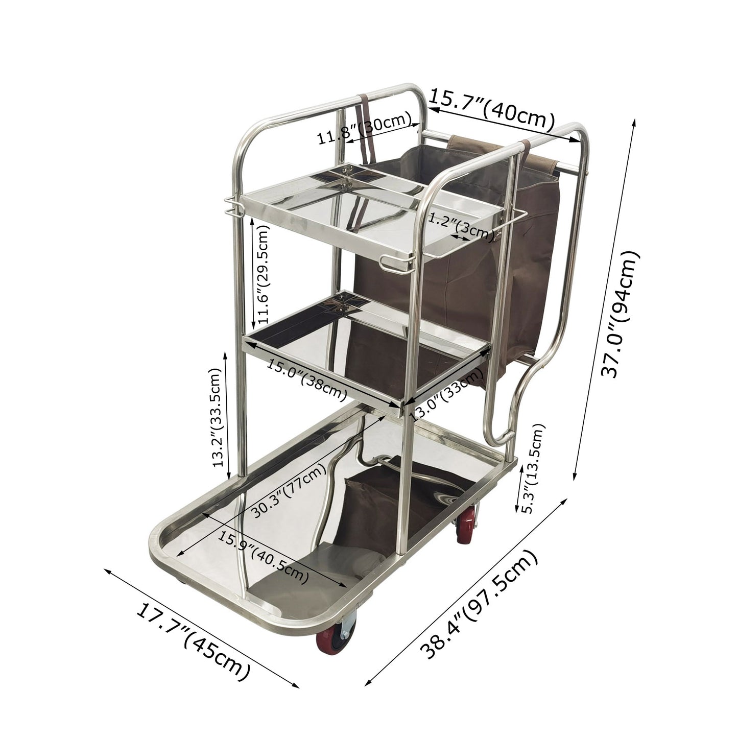 Janitor Cart With Cloth Bag