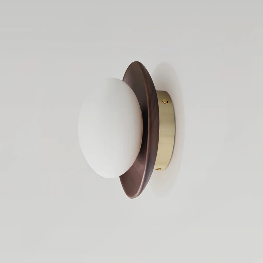 Nordic Natural Wood Wall Light LED Light With Globe Shade