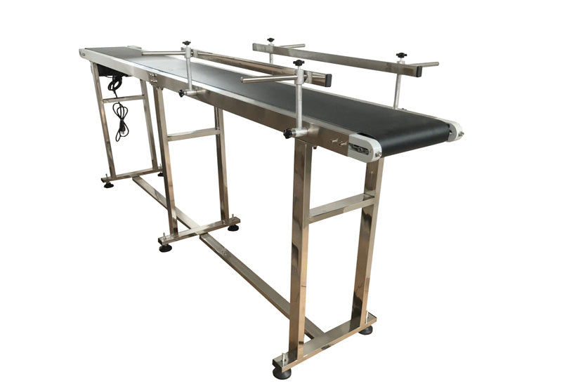 110V 2.1m PVC Conveyor Double Guardrail 20cm