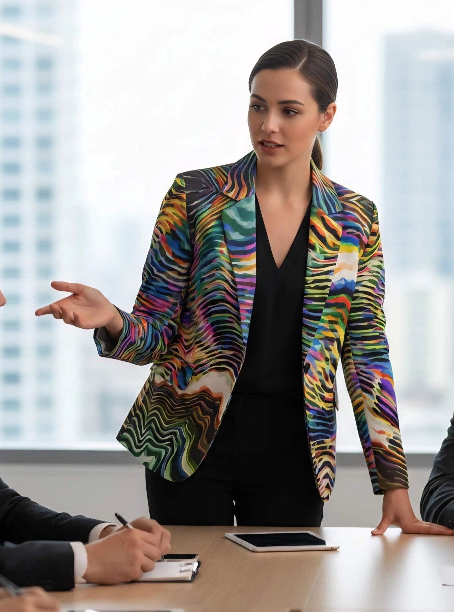 Artist Edition Maximalist AOP Blazer | Structured Cotton-Poplin Two-Button Jacket for Creative Directors
