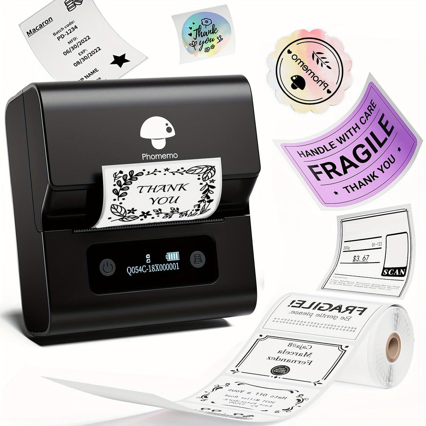 Phomemo M221 Portable Thermal Label & Barcode Printer TJR7P2X