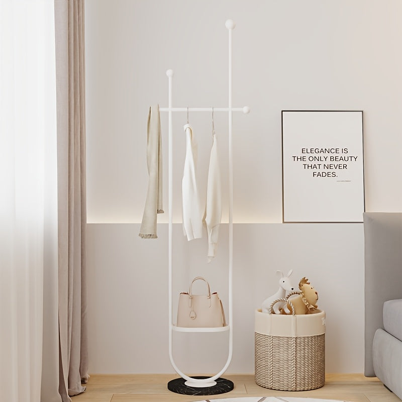 Elegant Metal Coat Rack with Shelf-P14I