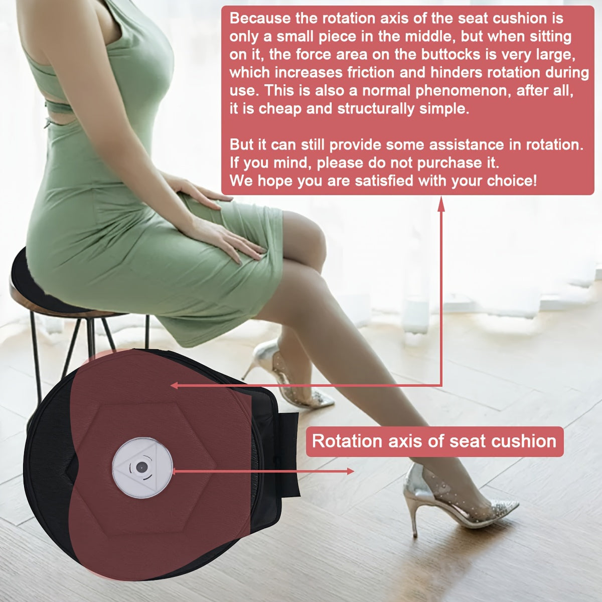 Rotating Car Seat Cushion, 360° Swivel Chair Pad – TJR5X2M