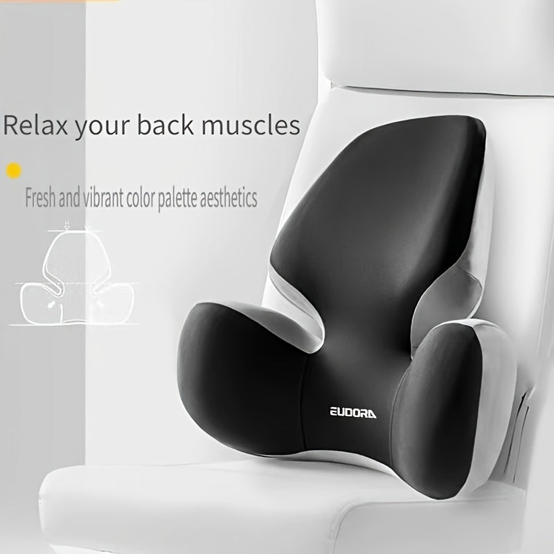 Ergonomic Memory Foam Lumbar Support Cushion for Car & Office TJR9W1L