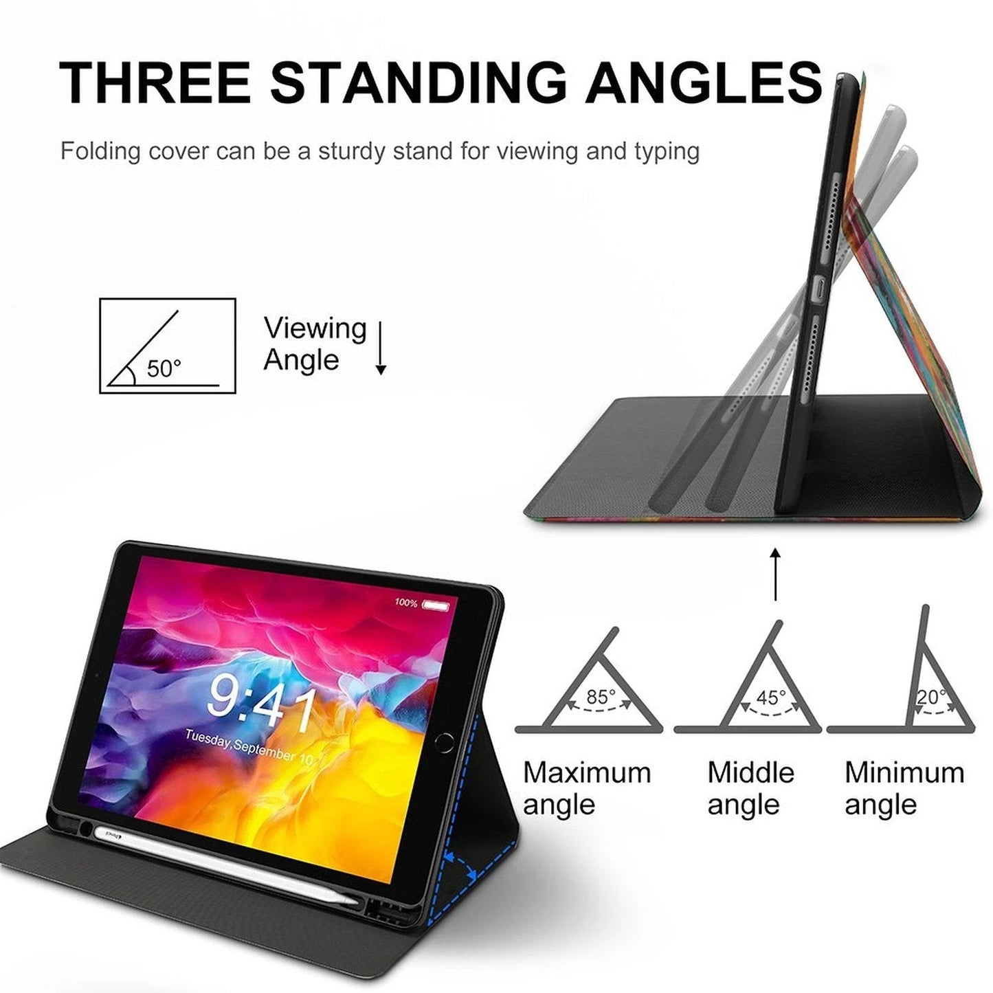 Aesthetic Collector AOP Faux-Leather iPad Case | Book-Style Protector with Apple Pencil Slot & Foldable Stand — Wearable Art for Tablets