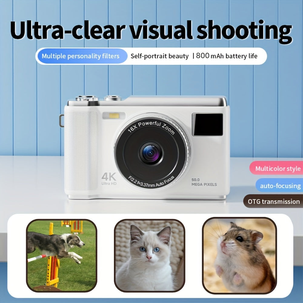 4K Digital Camera with 16X Zoom & 32GB TF Card Included TJR9T4Y