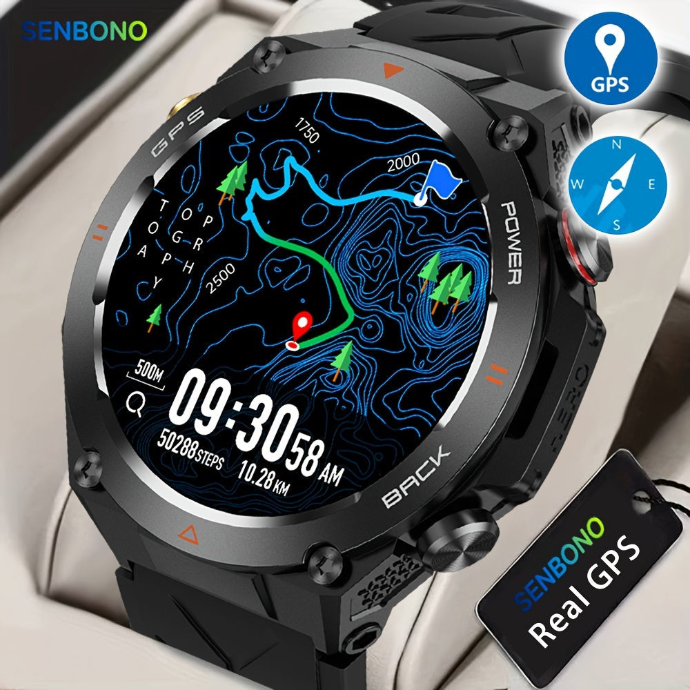SENBONO Smart Watch with GPS, Sports Tracker, and Call Function TJR5M8G