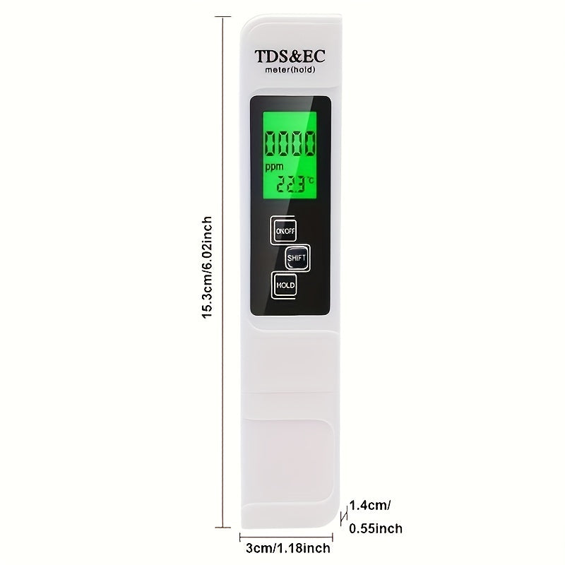 Cloud Prime 3-in-1 Digital Water Quality Tester Pen TJR8M9T