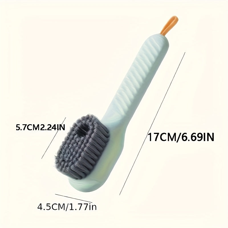 Multi-Functional Liquid Dispenser Shoe Brush with Soft Bristles - IUV9