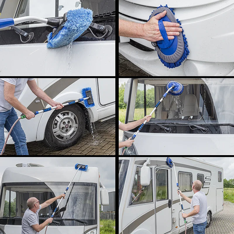 ProPlus Wasborstel telescopische steel 1,90 m met chenille microvezel en 3D wasborstelkop