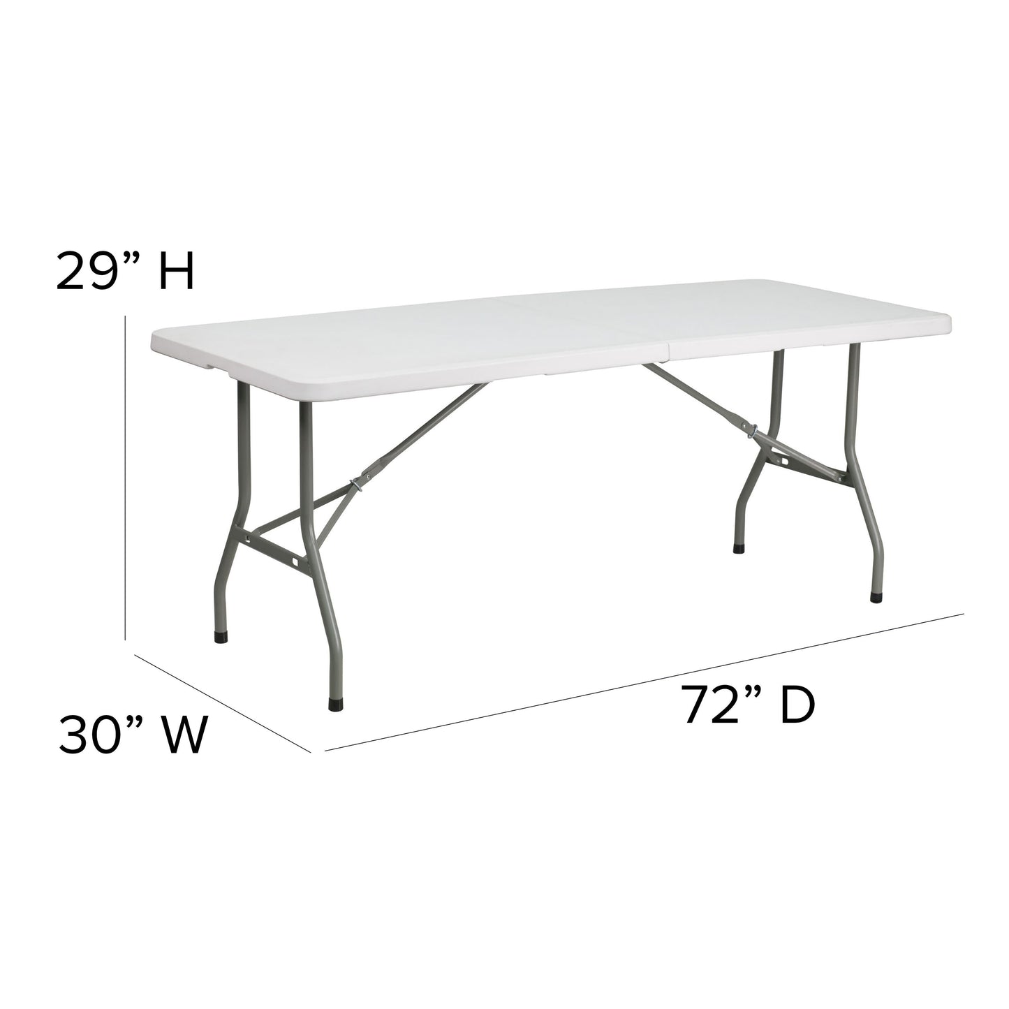 6-Foot Bi-Fold Plastic Folding Table