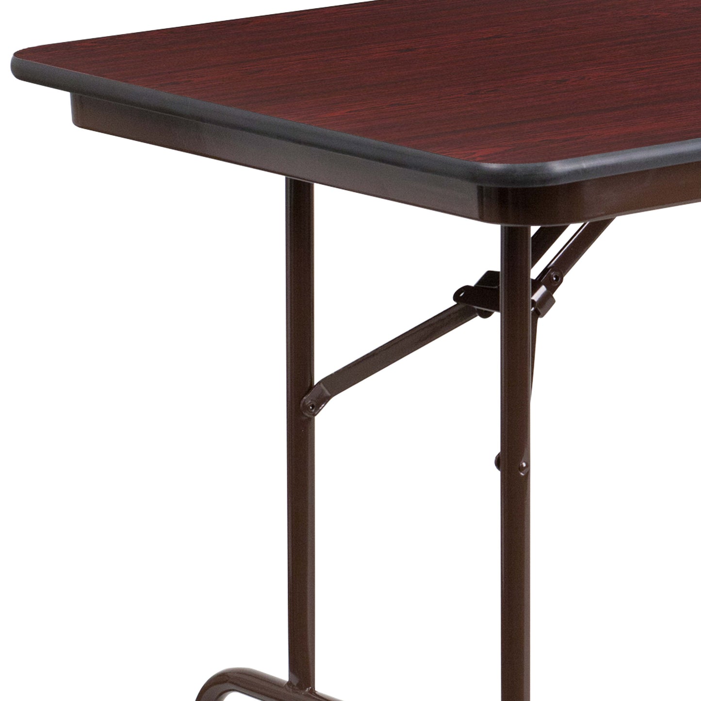 6-Foot High Pressure Mahogany Laminate Folding Banquet Table