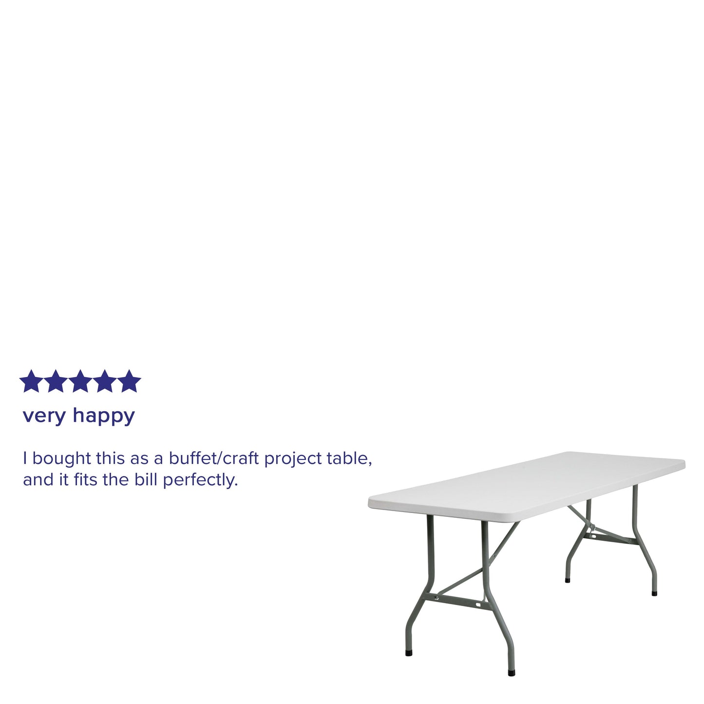 6-Foot Plastic Folding Table