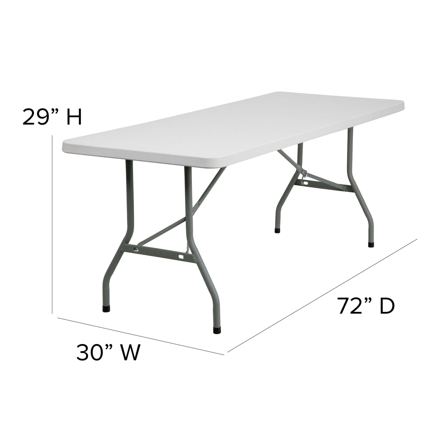 6-Foot Plastic Folding Table