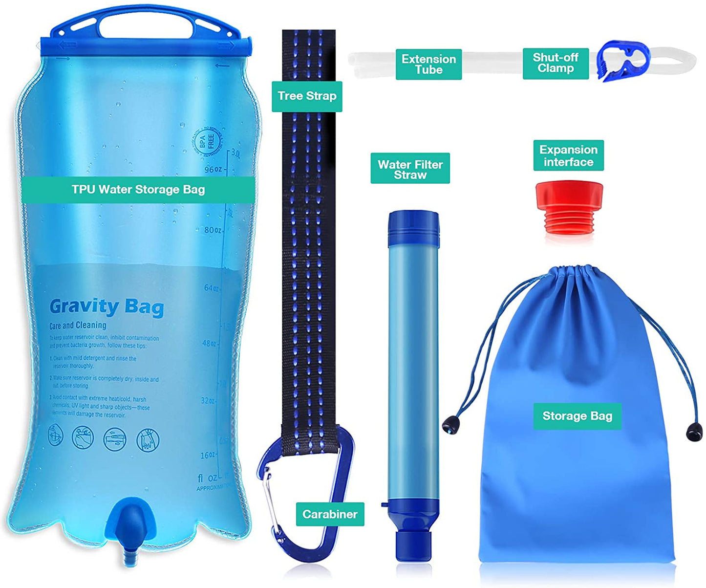 Gravity Water Filter System 3.0L