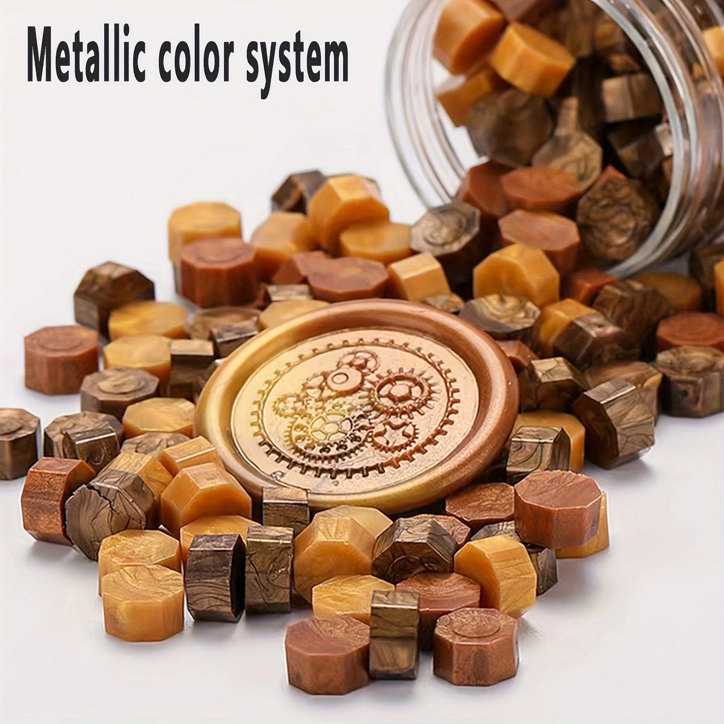 Fire Paint Seal Set with Wooden Handle, Wax Seal Kit TJR5M7P