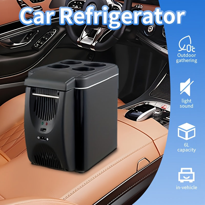 6L Portable Car Fridge  12V Electric Mini Cooler-OX28