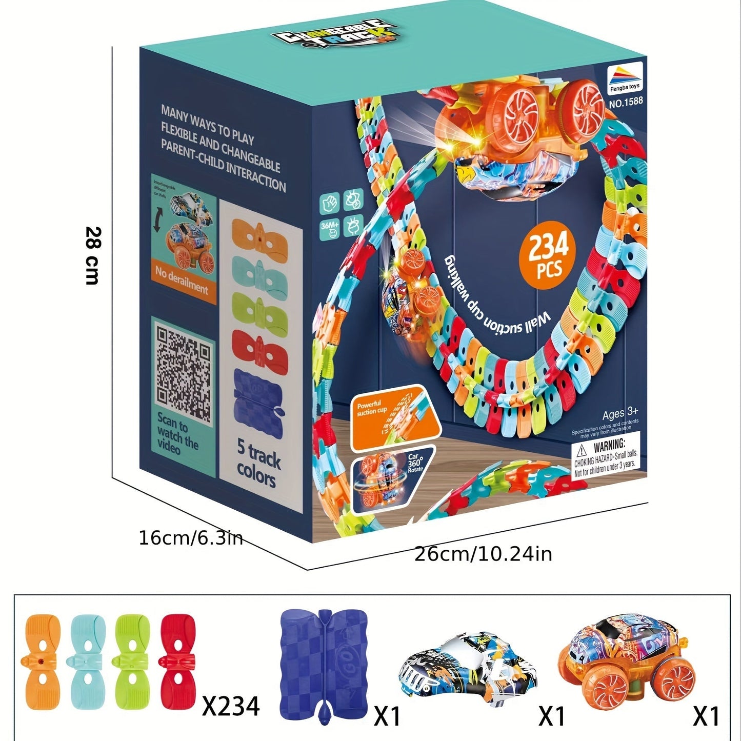 DIY Electric Track Car Set for Kids, Stick-On TJR5P8X