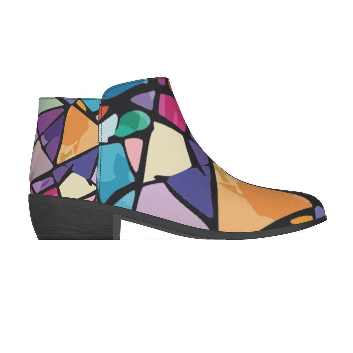 Vandals Velvet Patchwork Ankle Boots | Micro-Suede Maximalist Fashion Footwear for Bold Expression