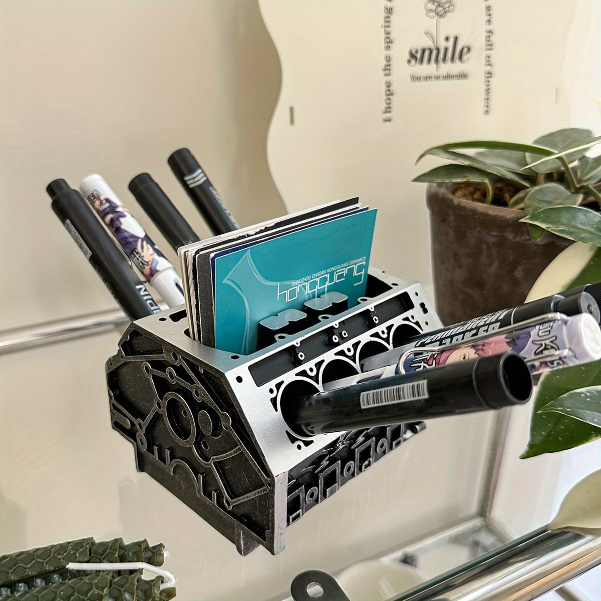 Engine Cylinder Desktop Organizer- HMT24DO