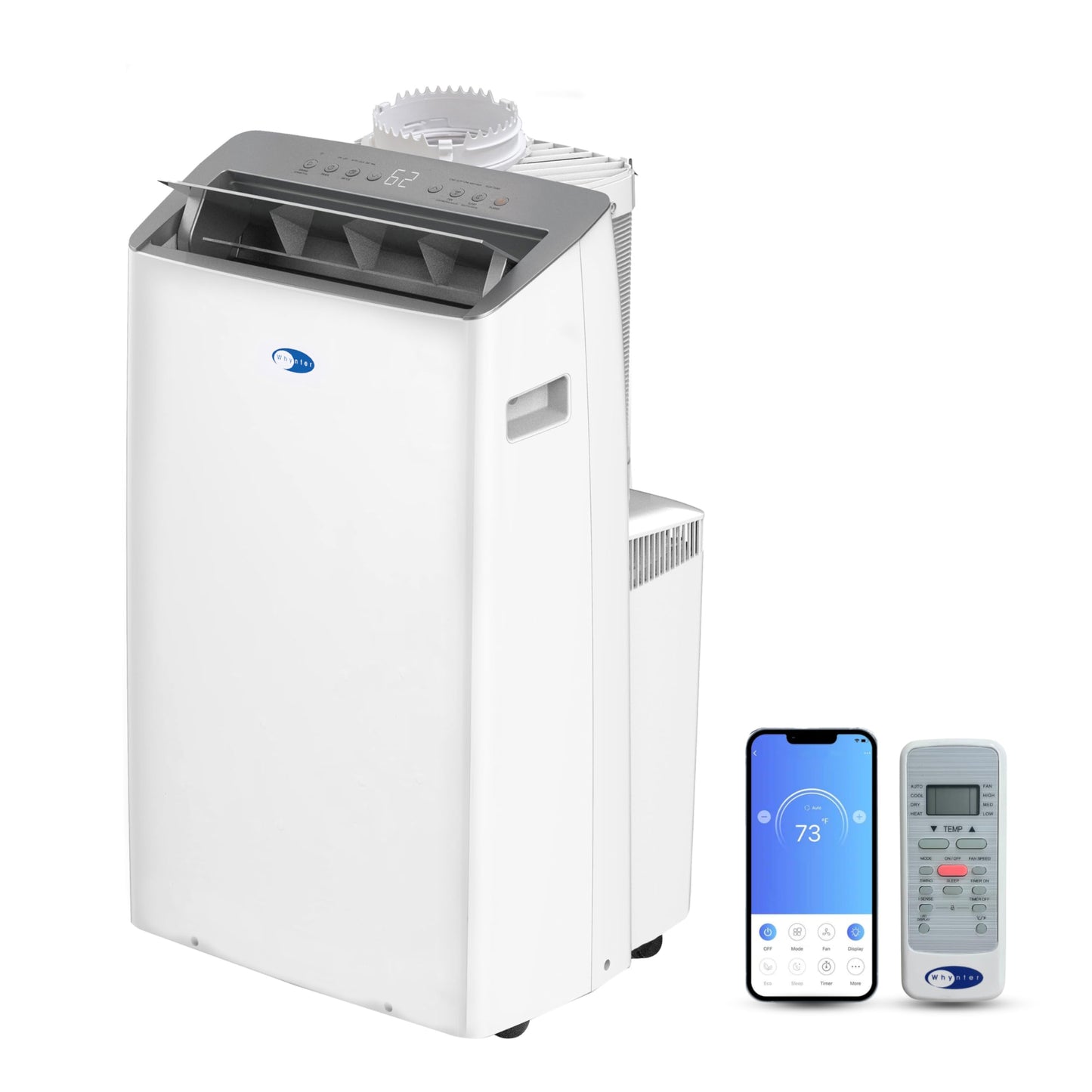 Whynter ARC-1230WN 14,000 BTU inverter dual-hose portable AC, smart WiFi, for 600 sq.ft rooms