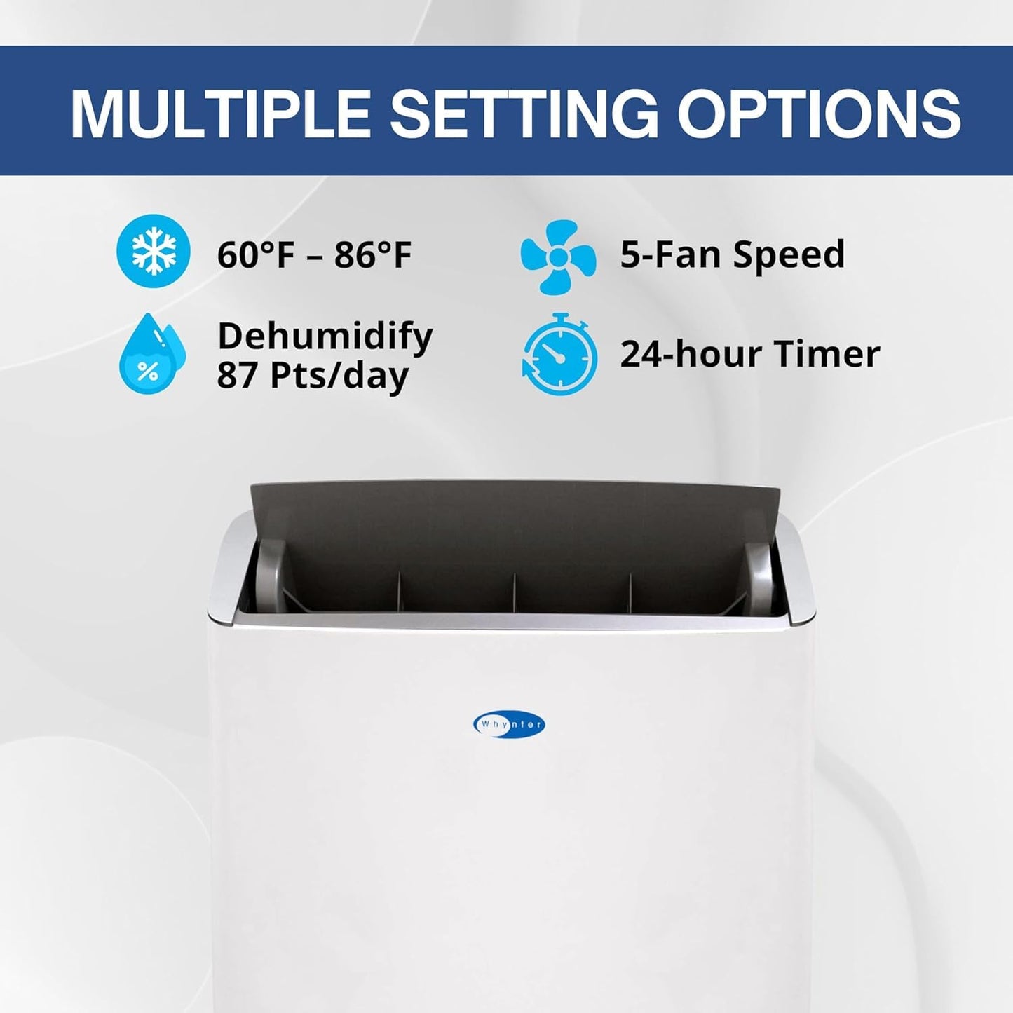 Whynter ARC-1230WN 14,000 BTU inverter dual-hose portable AC, smart WiFi, for 600 sq.ft rooms