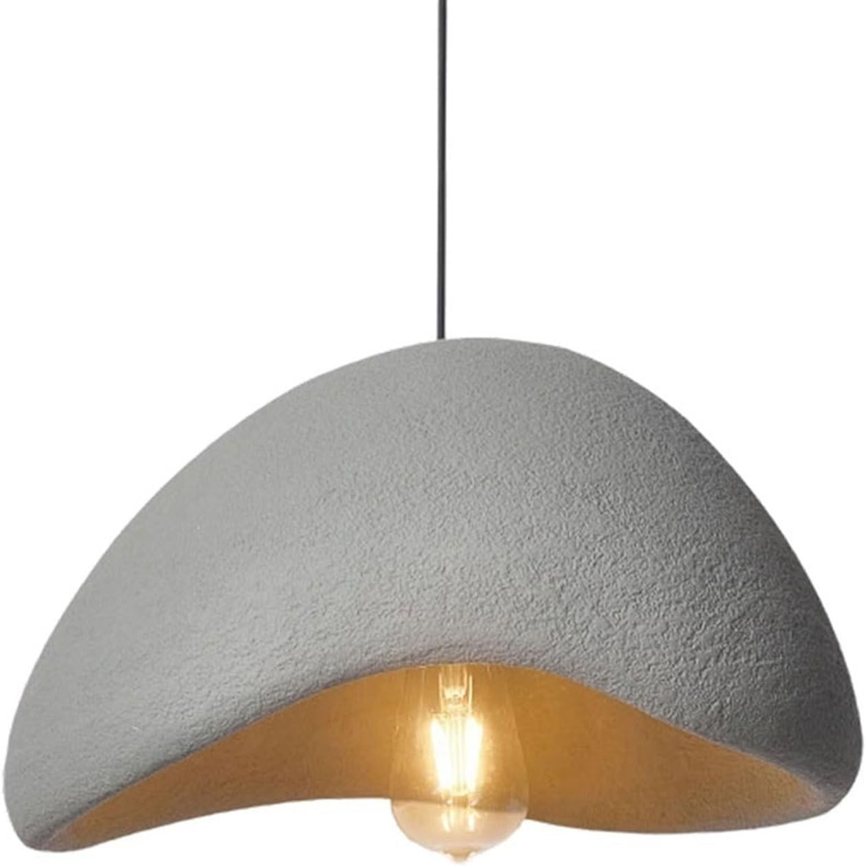 Japandi Cloud Pendant Light With Textured Polystyrene Shade