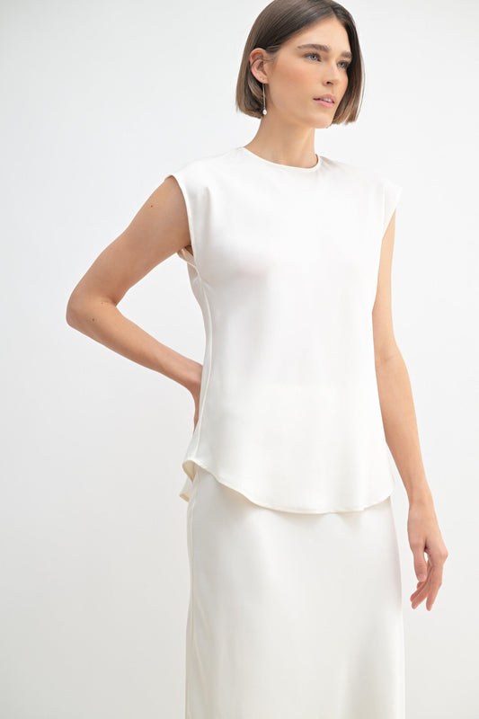 Leilani Satin Drop Shoulder Top